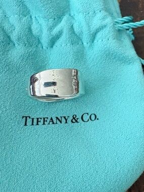 Tiffany & Co. Sterling Silver Sculpted Twist Band in Tiffany Blue and Silver